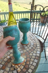 Turquoise Wine Goblet