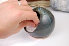 Salt Pig or Salt Cellar In Slate Blue