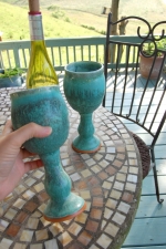 Turquoise Wine Goblet