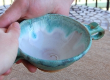 Loving Cup or Ceremonial Quaich in Turquoise Falls - Handmade to Order