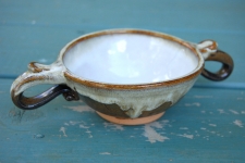 Loving Cup or Ceremonial Quaich in Rustic Red