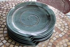 Round Dinner Plate in Slate Blue