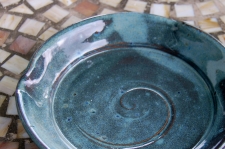 Round Lunch Plate in Slate Blue 