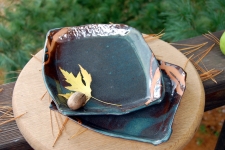 Slate Blue Square Dinner Plate