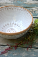 Peaked Large Serving Bowl in Shale - Handmade to Order
