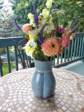 Flower Vase in Slate Blue- In Stock and Ready to Ship