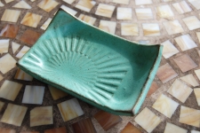 Textured Soap Dish in Turquoise