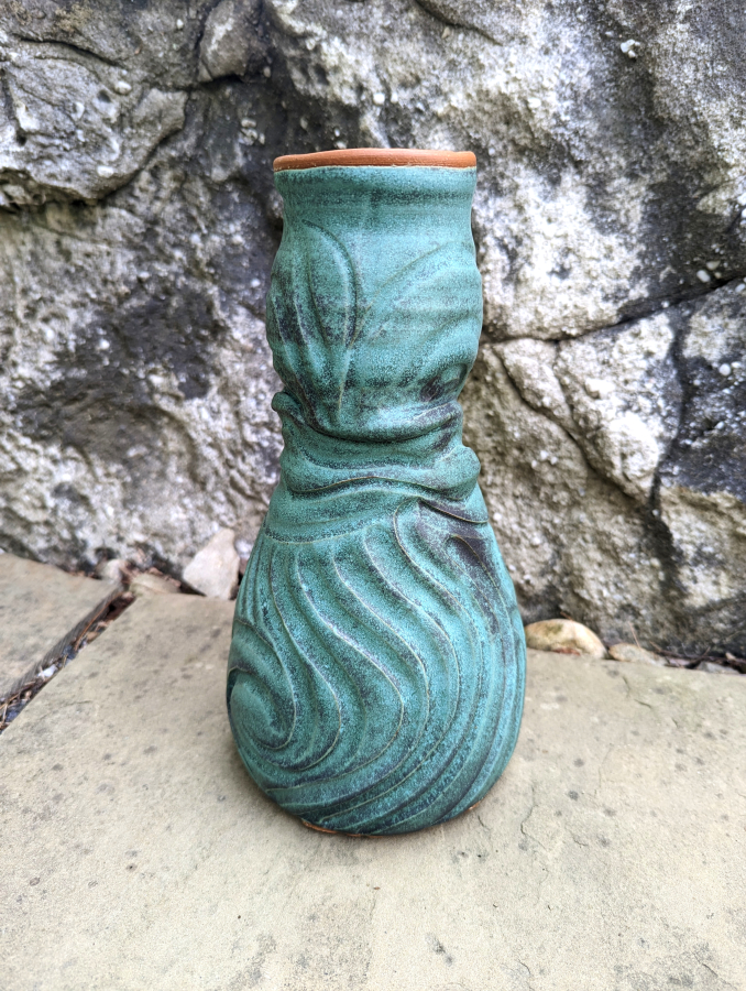 Hand Thrown Pottery Flower Vase Hand Thrown Stoneware Pottery Vase ...