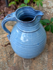 Large One Gallon Slate Blue Pitcher - Handmade to Order