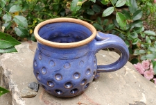 Purple Polka Dot Mug - Handmade to Order