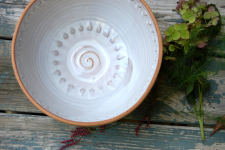 Peaked Serving Bowl in Shale - Handmade to Order