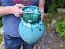 Large One Gallon Pitcher in Turquoise Falls - Handmade to Order