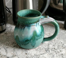 Huge Turquoise Falls Monster Mug - Handmade to Order