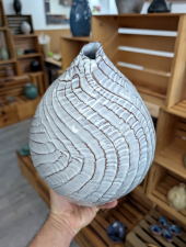 Ridged Teardrop Bottle in Shale- In Stock and Ready to Ship  