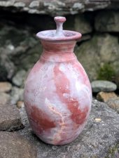 Large Fiery Fern Raku Urn - In Stock and Ready to Ship