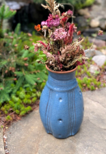 Large 16" Double Bouquet Flower Vase in Blue Ridge - In Stock and Ready to Ship