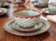Woven Dinnerware Place Setting in Lichen - Handmad...